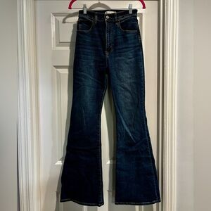 Abercrombie & Fitch Blue Flare Wide Leg Jeans